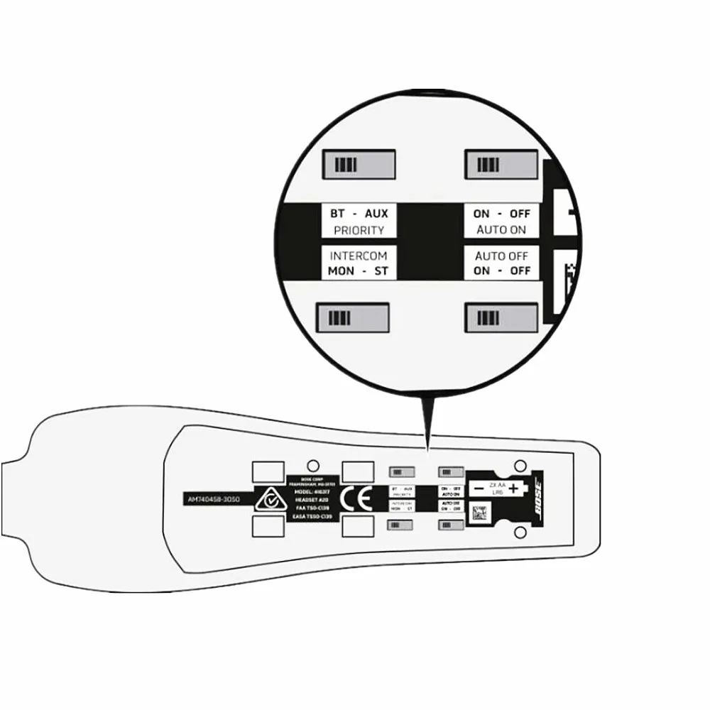 For Wirenest Bose A20 A30 6 pin Lemo to GA Twin Plug Headset Adapter
