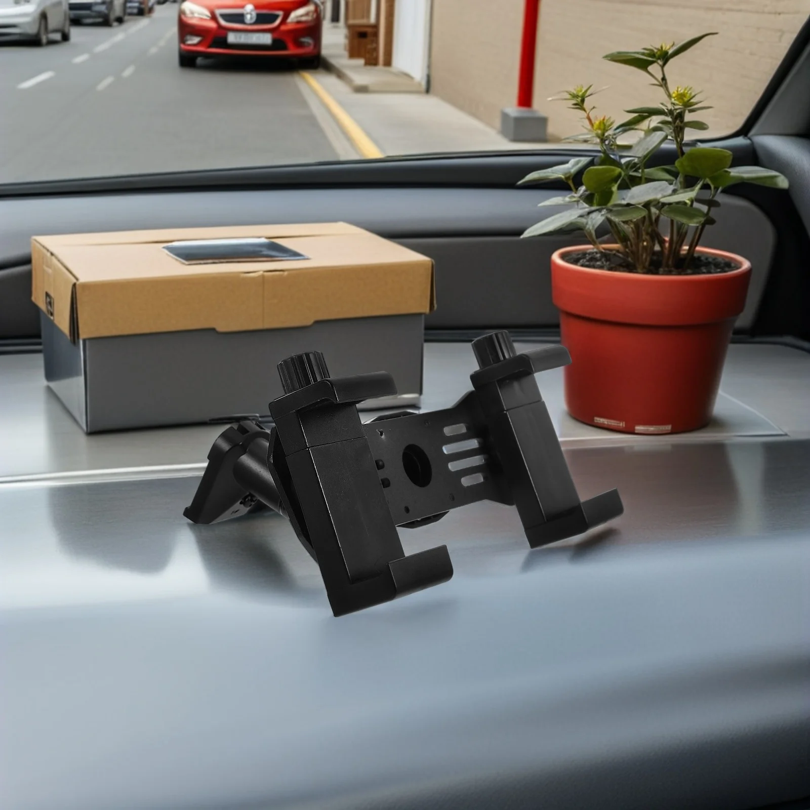 

Tachograph Bracket Dash Camera Mirror Mount Rear Double Clamp View Metal Rearview Car Holder
