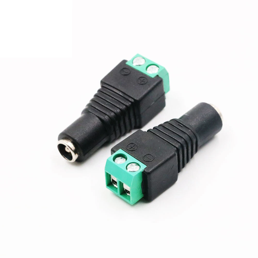 5,5*2,1/2,5mm DC 12V Männlich Weiblich Anschlüsse Power Stecker Adapter Buchsen Stecker Für signal Farbe LED Streifen CCTV Kamera