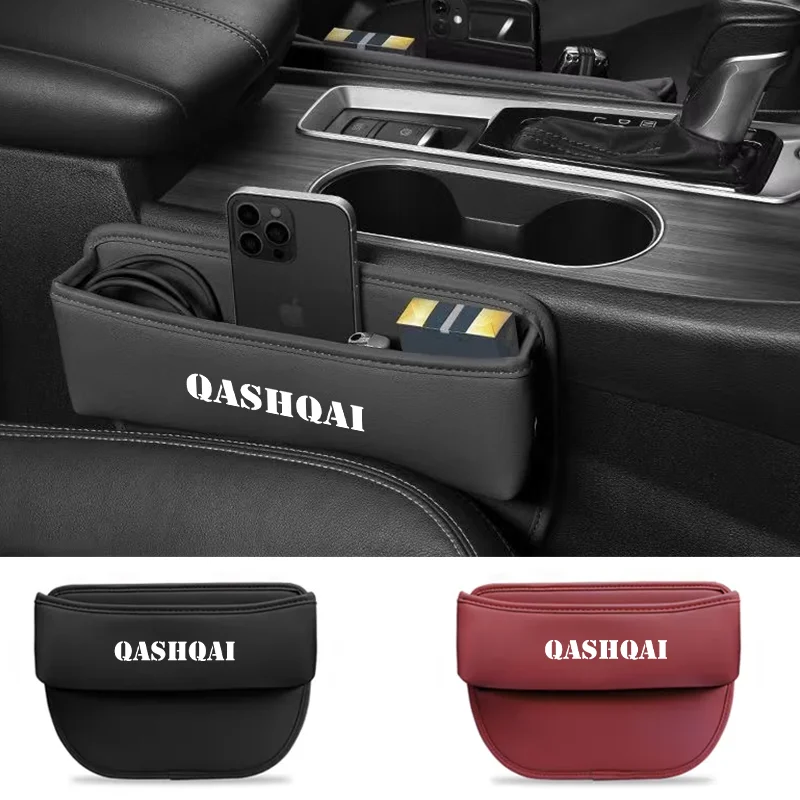 

Auto Seat Gap Storage Box Leather Car Seat Organizer Holder For Nissan Qashqai J10 J11 2021 2020 2019 2018- 2011 2010 2009 2008