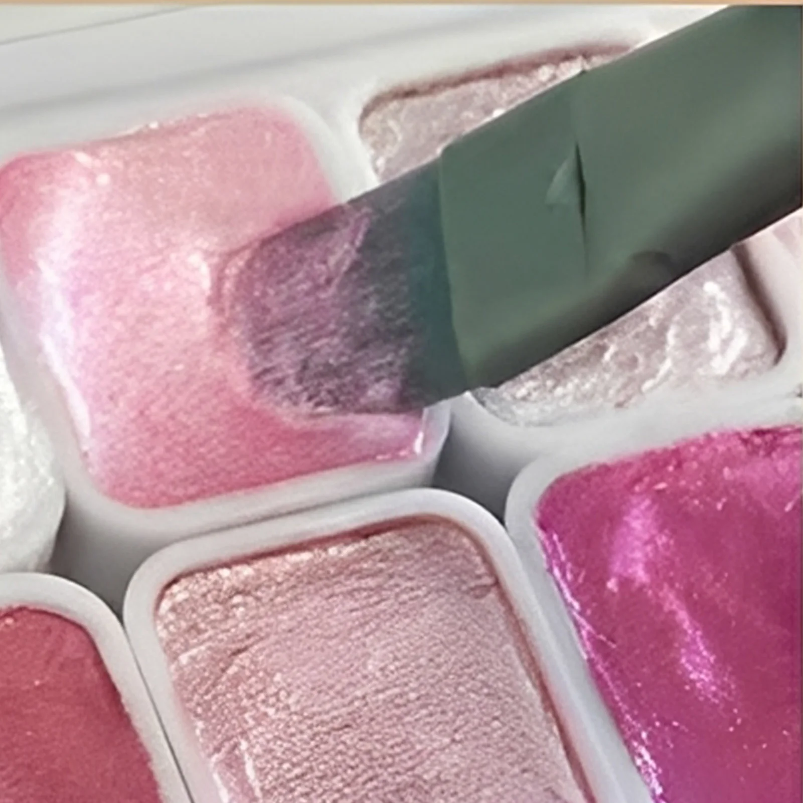 مجموعة ألوان مائية صلبة من اللؤلؤ المعدني مع مسحوق ذهبي للرسم الفني، جيب محمول للفنانين المبتدئين والأطفال والكبار #2