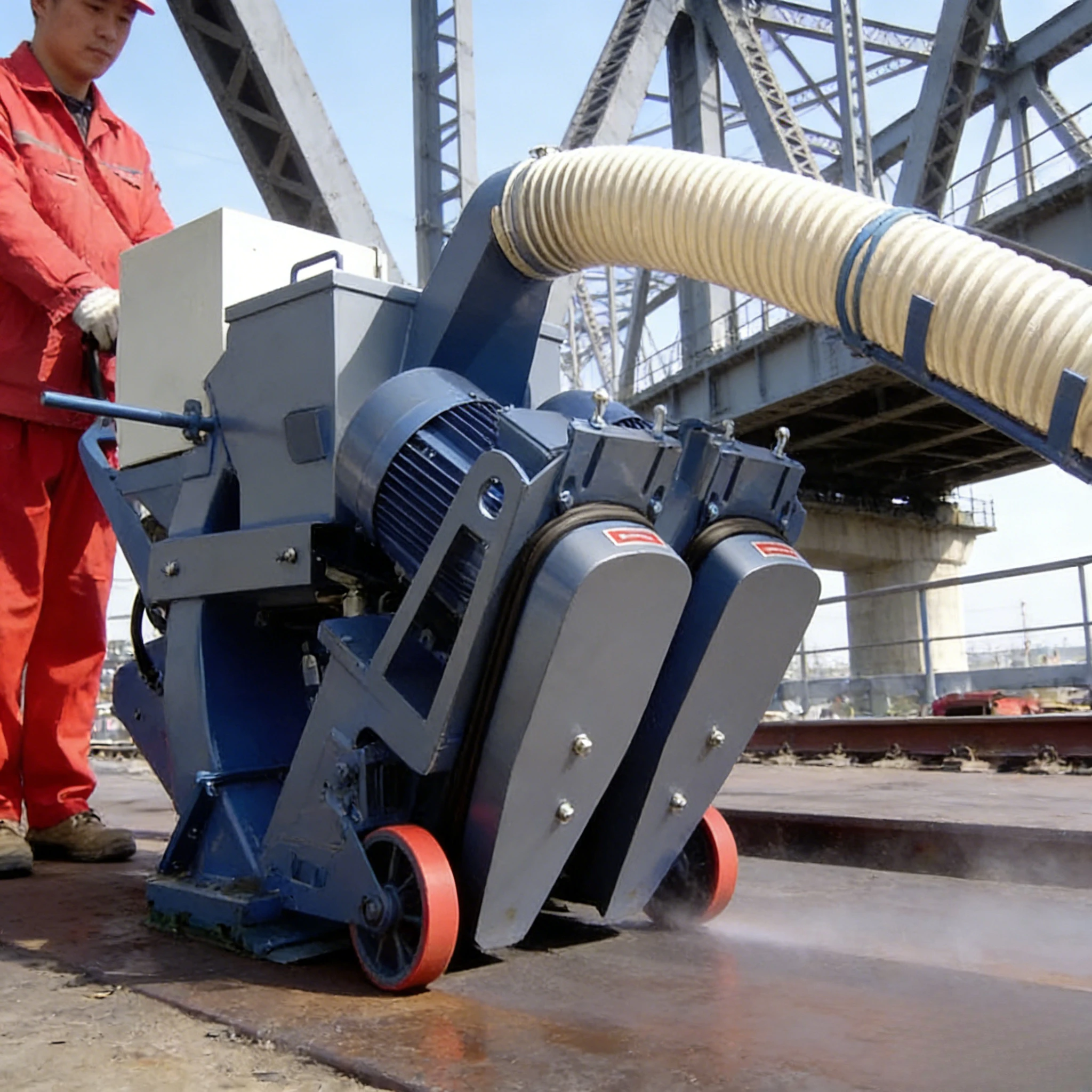 Factory Direct-sale Surface Shot Blasting Machine for Road Concrete Bridge Deck Surface Roughening 10 kW Motor 1 Year Warranty
