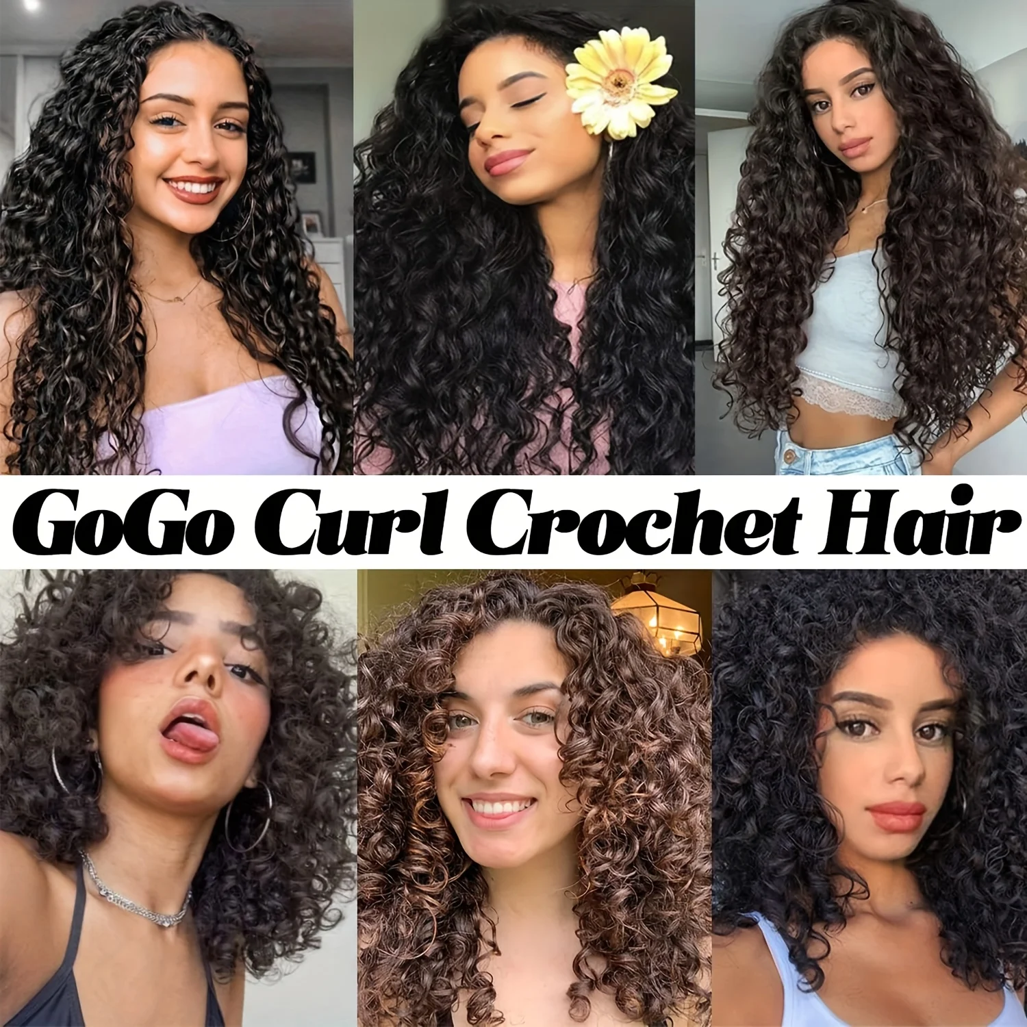 3 عبوات من وصلات الشعر الكروشيه GoGo Curl مقاس 10 بوصات، وضفائر صندوقية مسبقة الحلقات، وتجعيدات أفريقية صناعية بموجة المحيط، وألياف تتحمل درجات الحرارة العالية
