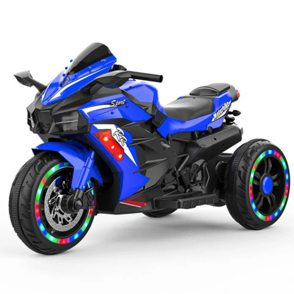 

Детский электрический мотоцикл 12 В, 3-колесный электрический мотоцикл для детей с длительным сроком службы батареи, езда на мотоцикле с колесами EVA
