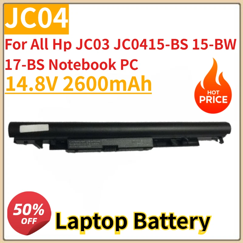 

Высококачественный новый аккумулятор для ноутбука 14,8 В 2600 мАч 919700-850 JC03 JC04 для всех серий ноутбуков Hp 15-BS 15-BW 17-BS подходит для запасных частей