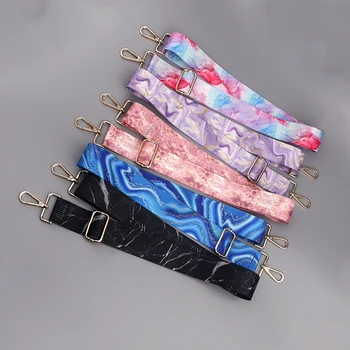 Kolorowy marmurkowy wzór damski pojedynczy pasek na ramię Messenger regulowany pasek na ramię torebki DIY akcesoria do torebek