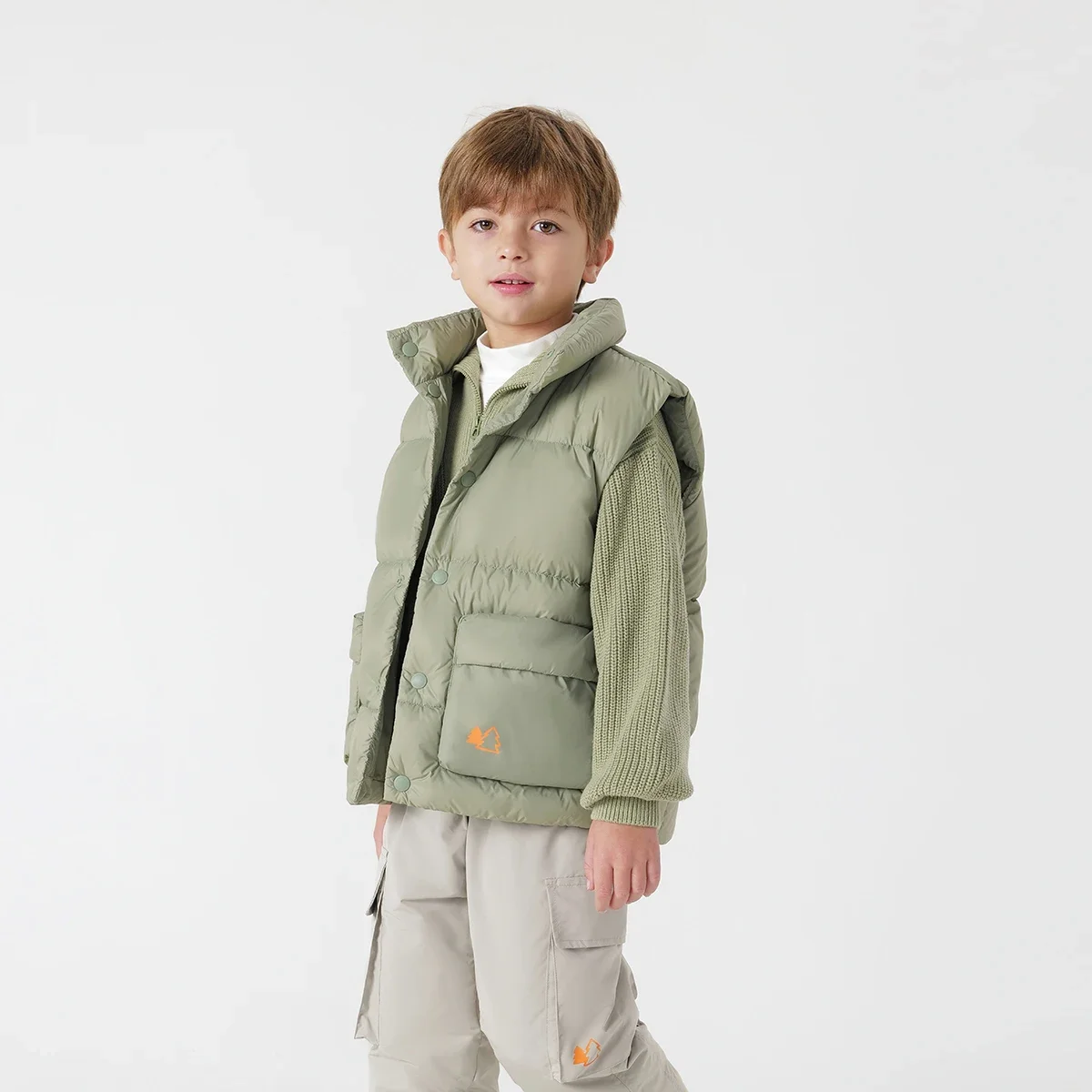 MARC&JANIE Outdoor Style Boys Three-proof Fabrics Ultra-lightweight  Down Jacket Vest for Winter 231516