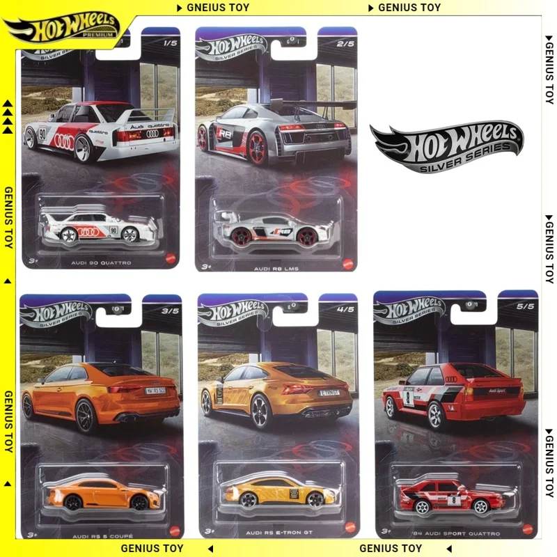 

Hot Wheels Silver Series 2026 Audi 90 Quattro R8 LMS RS 5 Coupé Sport Quattro 1:64 Diecast Alloy Metal Body Car Model Collectibl