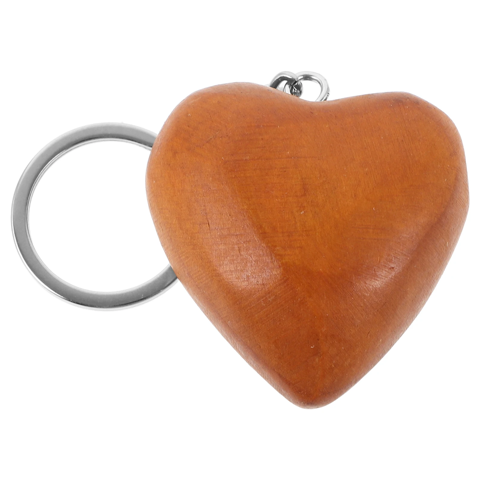 

Wooden Heart 3D Carved Brown Wood Love Key Ring Pendant Decor Accessories Shape Shaped Heart Keychain Charm Gift Keyring