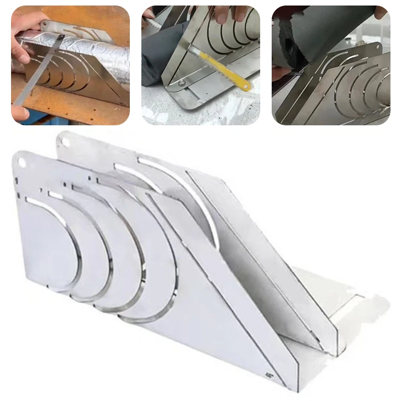 Precision 45° Rubber Insulation Pipe Cutter Adjustable Size Cutting Fixture Professional Foam Pipe Cutter Tool