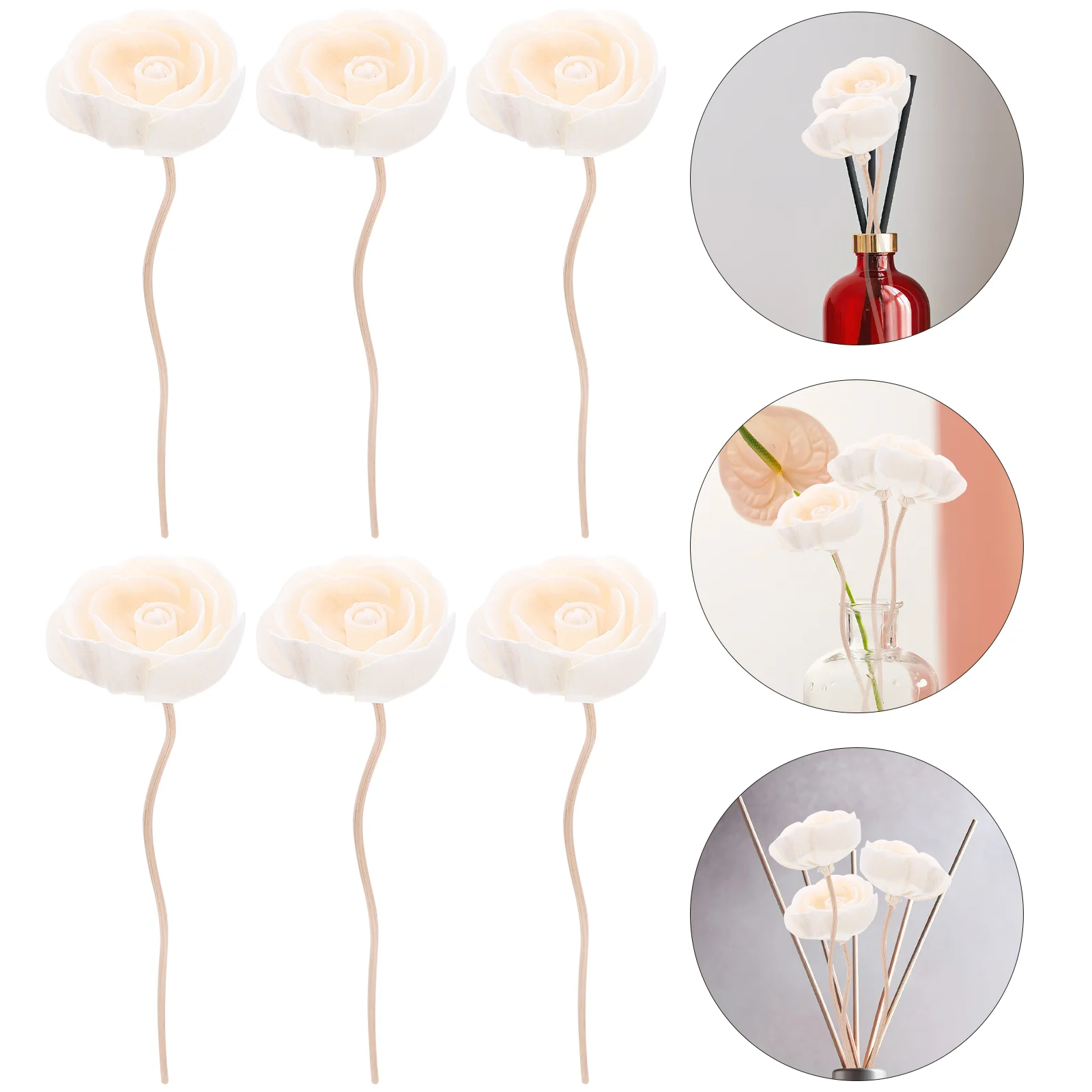 6 Pcs Aromatherapy Rattan Diffuser Sticks Incense Diffusers for Home Flower Oil Aromatic