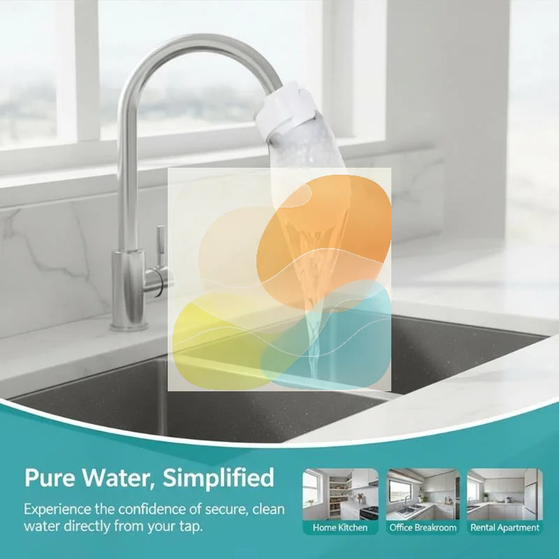 Faucet Filter Cotton Anti-Splash Tap Water Filter 50/100Pcs with T-Strap Removes Sand for Household Daily Tap Use