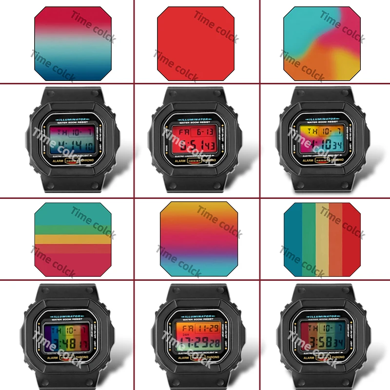 DW5600 display screen stickers For Casio GM5600 DW-5600 GMW-B5000 GW-M5610 Diy HD screen colorful Stickers Mod screen color film