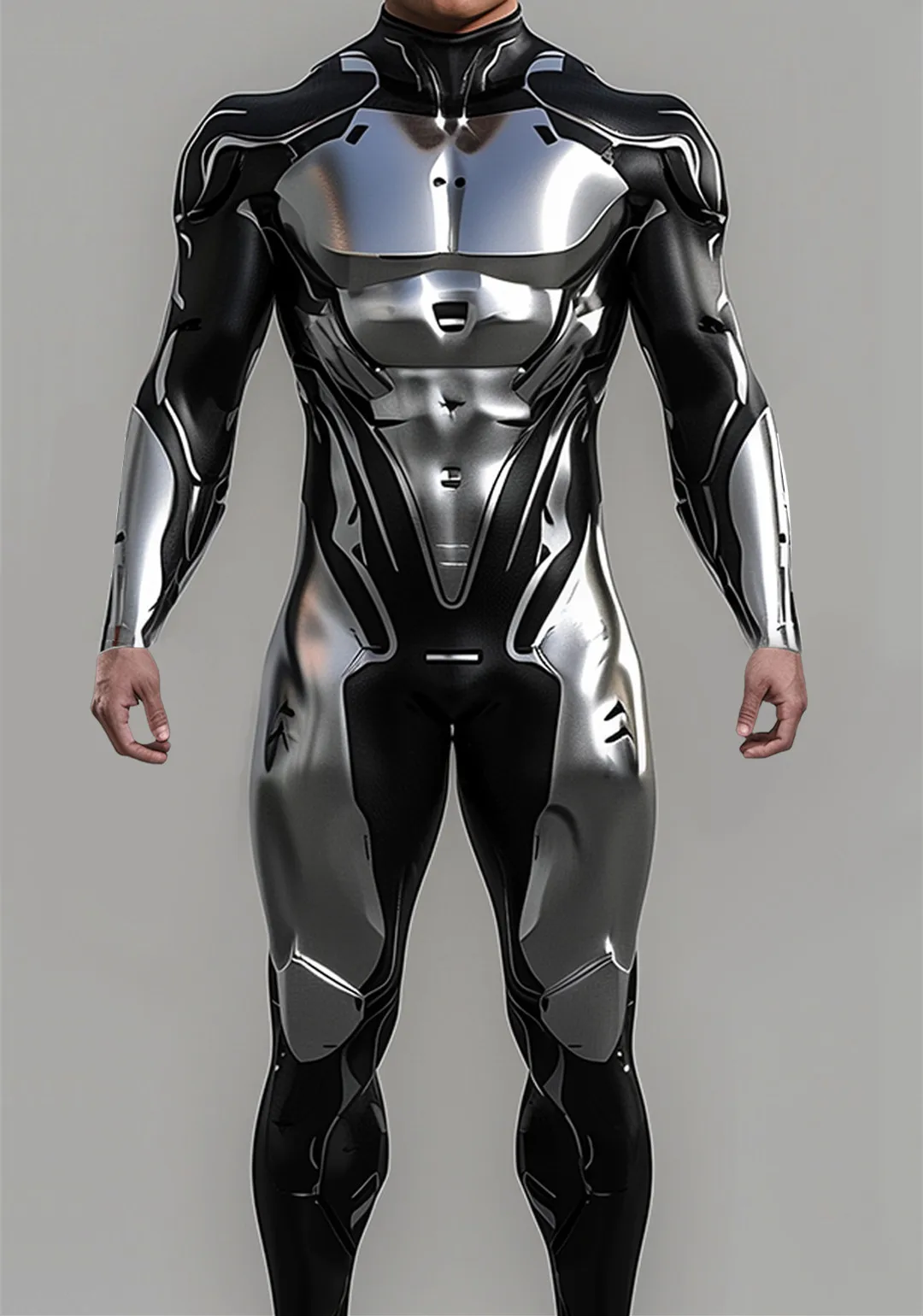 Cyber Mechanischer Bodysuit Herren Halloween Punk Cosplay Kostüm Karneval Party Festival Bühnenauftritt Anime Roboter Bodysuit – Detail 8