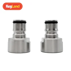 KegLand SS Cornelius Type Ball Lock Post for Keg Coupler - Liquid/GAS Post 5/8 BSP Thread Beer Home Brewing