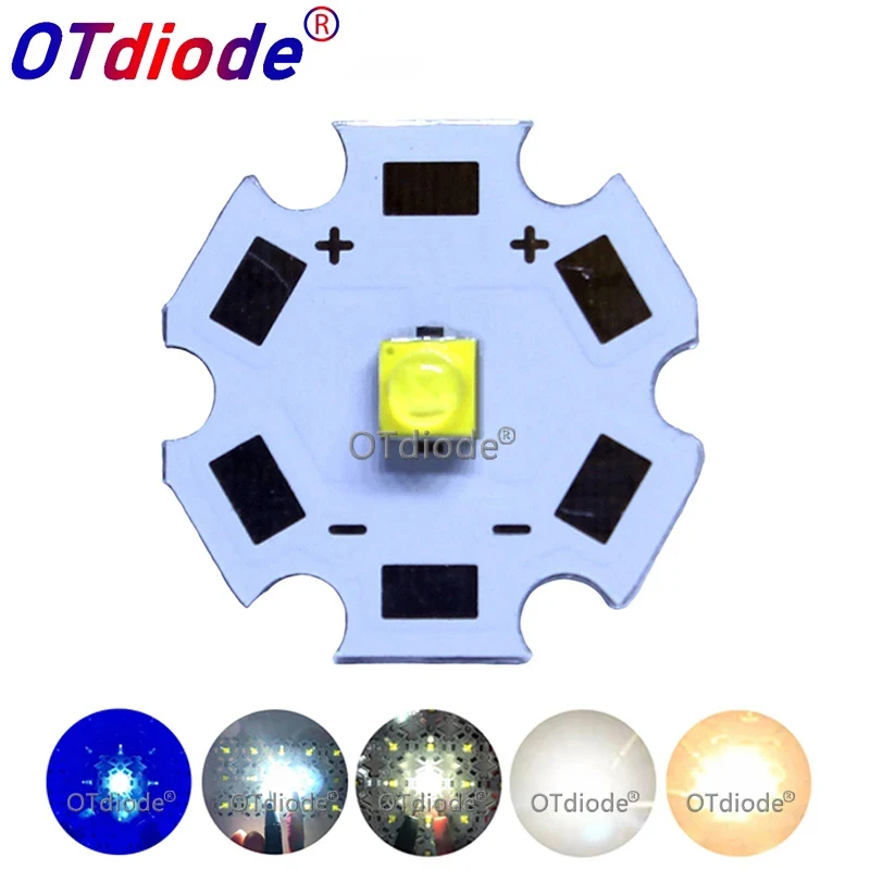 1 szt. XTE LED XT-E 1-5W dioda elektroluminescencyjna LED dużej mocy neutralny biały zimny biały królewski niebieski z 20mm 16mm PCB