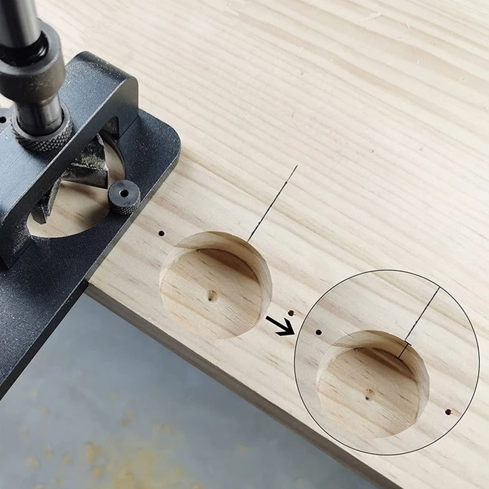 

1 set 1 Set 35Mm Hinge Hole Drilling Locator Woodworking Punching Tool Adjustable Opener For Cabinet Door Installation Carpentry