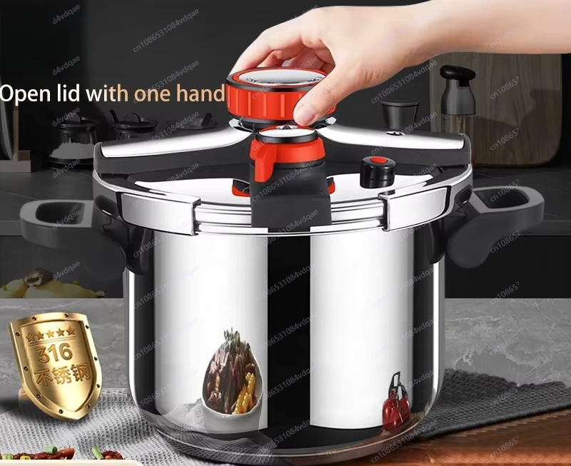 High quality gas induction cooker 316 stainless steel pot kitchen cookware explosion-proof 10L pressure cooker