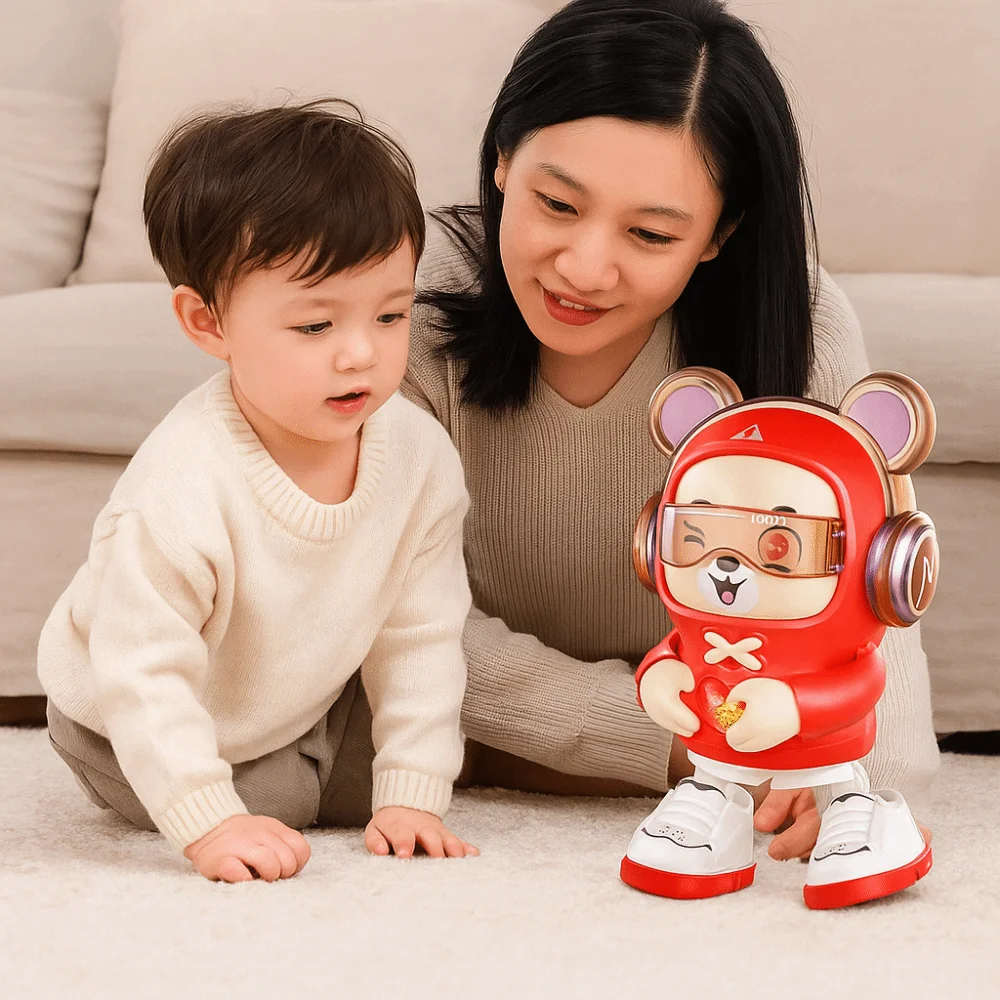 Chantant danse clignotant danse Animal jouet ramper apprentissage avec lumière électrique ramper apprentissage jouet éducatif Musical