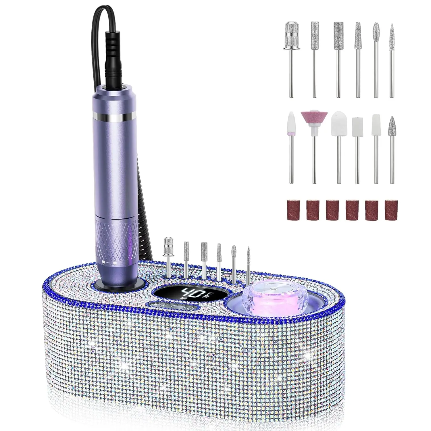 Professional Electric Nail Drill Kit: 40000RPM High-Speed Machine with LCD Display for Salon and Home Manicure