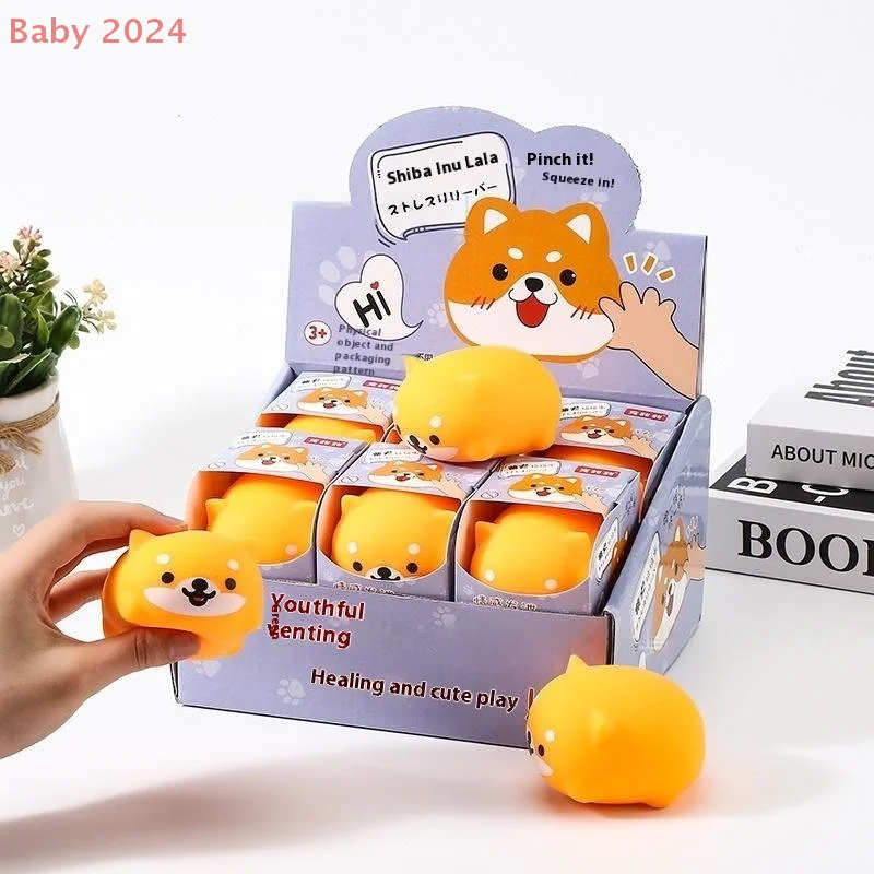 Jouet doux à presser pour chien Animal à montée lente, balle anti-Stress pour enfants et adultes, jouet Squishy Animal de dessin animé pour chiot