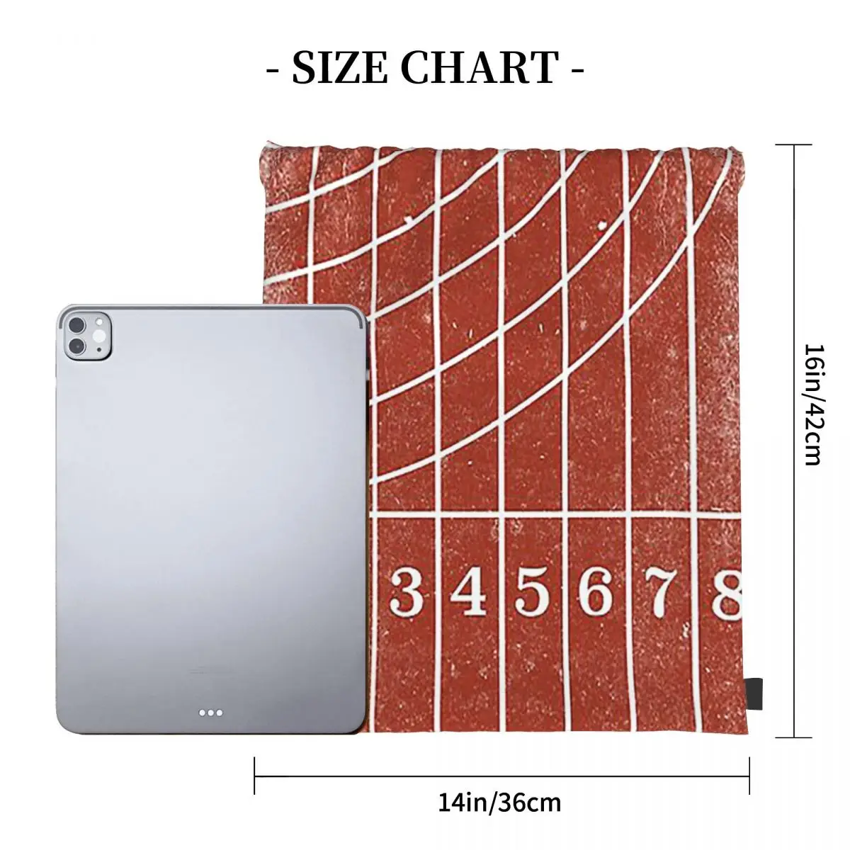 レッドランニングトラックユーズド加工スタイルバックパックカジュアルポータ​​ブル巾着バッグスポーツバッグブックバッグ旅行学校