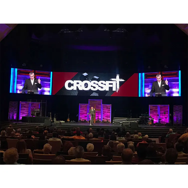 Complete System + Equipment Giant Video Wall Display/Church Stage Background LED Screen
