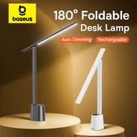 Baseus Foldable Desk Lamp USB Rechargeable Eye Protection LED Table Lamp Smart Auto Dimming for Study Read Bedside Night Light