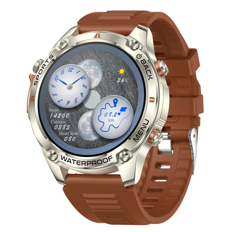 

GPS Outdoor Sports Smartwatch Built-in GPS Compass Motion Tracking 5ATM Waterproof AI Voice Assistant SOS DIY Video Watch Faces