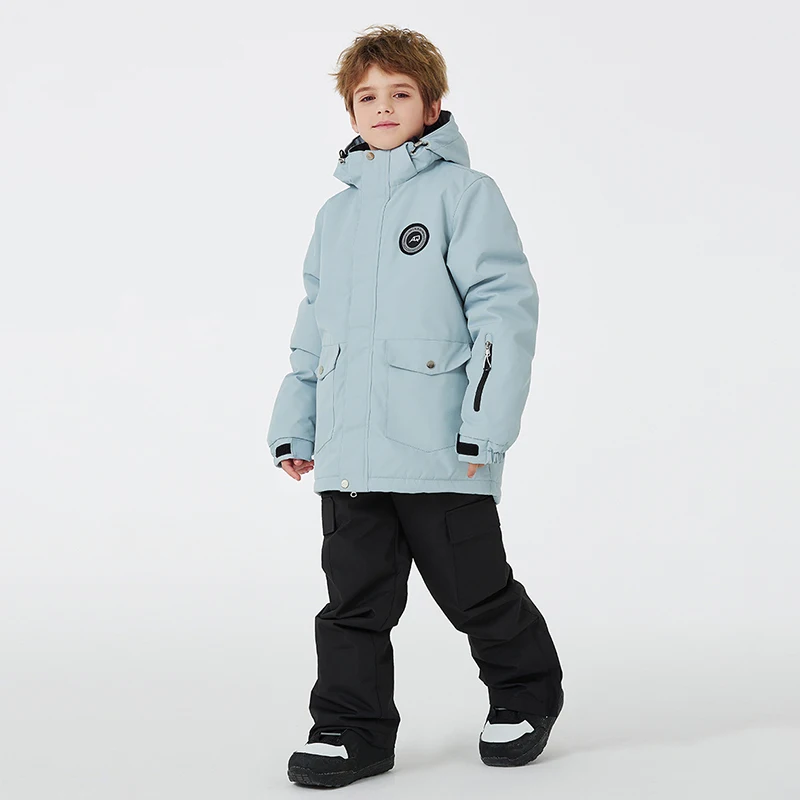 -30 ℃ child skiing suit for boys girls 3 4 5 6 7 8 9 10 11 12 13 14 years old Winter Outdoor Waterproofing  Warmth Enhancement