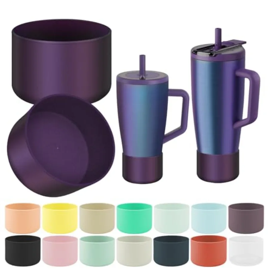 

2Pcs Protective Boot Compatible with Brumate Era/Era Flip 40 oz 30 oz Tumbler, Anti-Dent and Anti-Slip Silicone Bottom Cover Pr