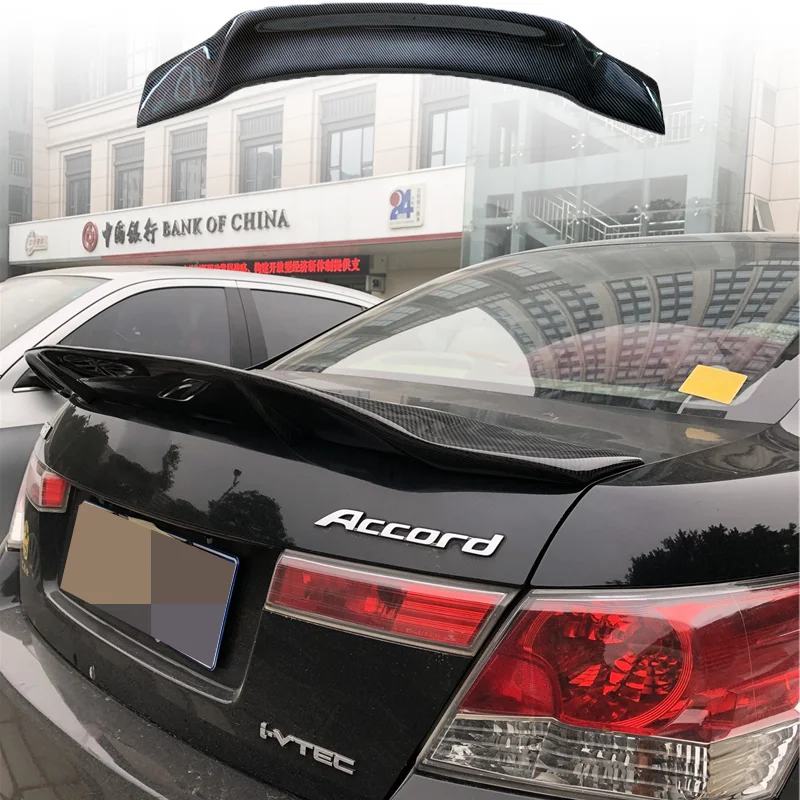 

For 2008-2012 Honda Eighth Generation Accord 100% Real Carbon Fiber Highquality Rear Spoiler Trunk Lid Diffuser R Styl