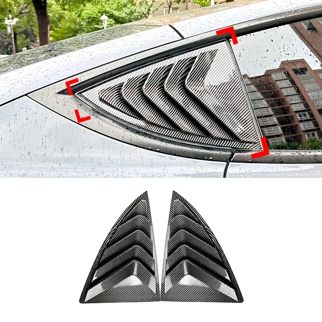 Rear Side Window Louvers For Tesla Model Y 2025 2026 Juniper 2020-2024 Rear Quarter Window Vent Cover ABS Anti-Scratch Guard