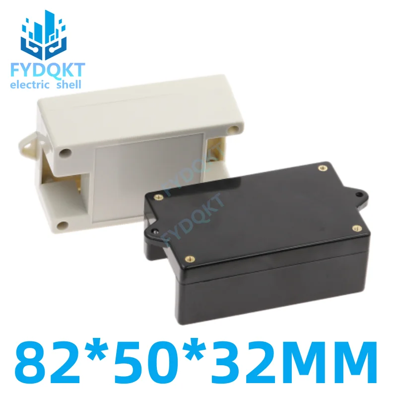 1pcs 82x50x32mm Plastic PLC industrial control box Power supply Rail type housing Instrument junction Shell Over-line Case