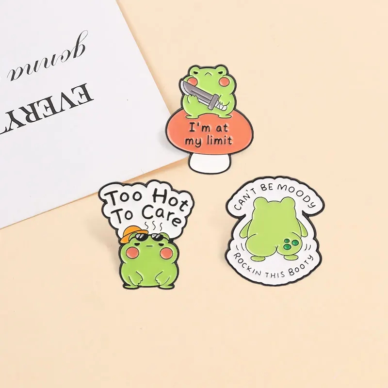 Pilz-Anstecknadeln im Cottagecore-Stil, Niedliche Gruselige Emaille-Pins, Cartoon-Hexen-Elfen-Reversbroschen, Lustige Geister-Accessoires als Geschenk – Detail 4