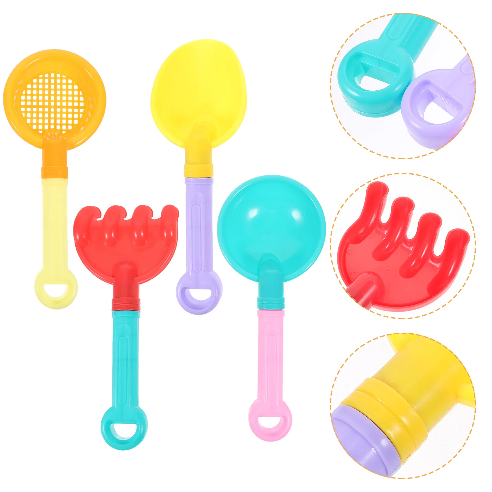 

4pcs Candy Color Plastic Shovels 22cm Kids Beach Toys for Sand Play Digging Tools Outdoor Party Fun Children Sand Toys
