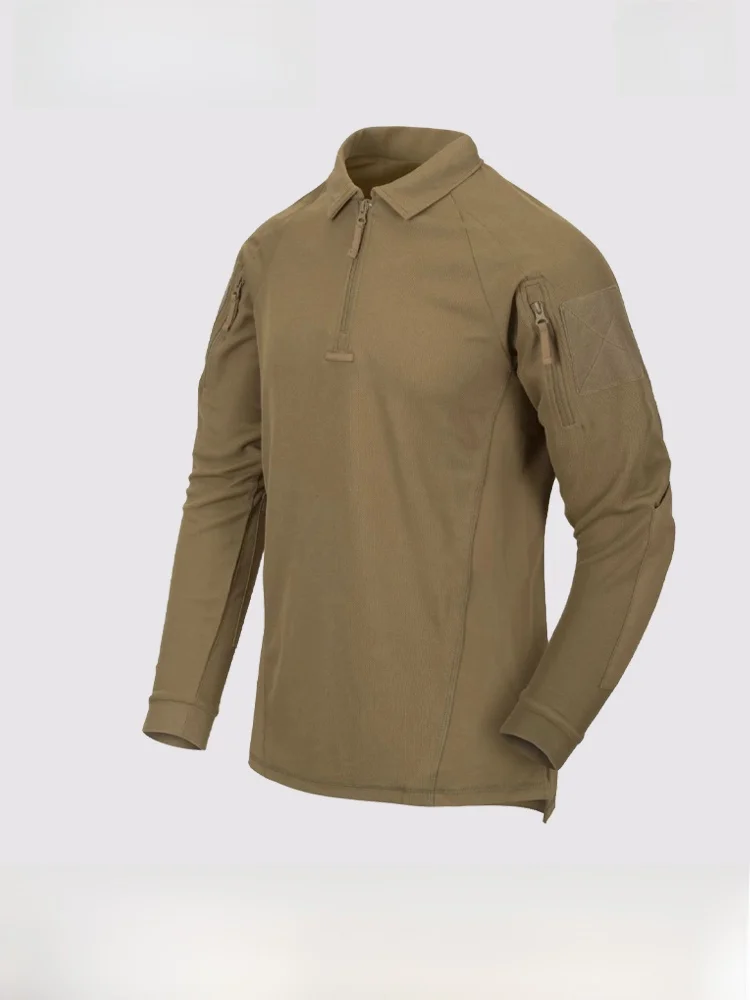 

Helikon Long Sve irt Qui Dry Breathable Elastic Training Cetition Outdoor Tactical Casual Wear for Men