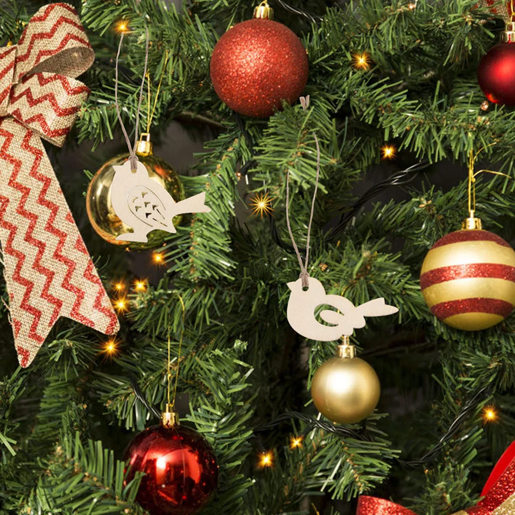 100 قطعة الحلي الخشبية الطيور لم تنته يدويا DIY القواطع للأطفال الحرف ديكور المنزل شرائح الطيور الخشبية الصغيرة الخشب الحرفية #3