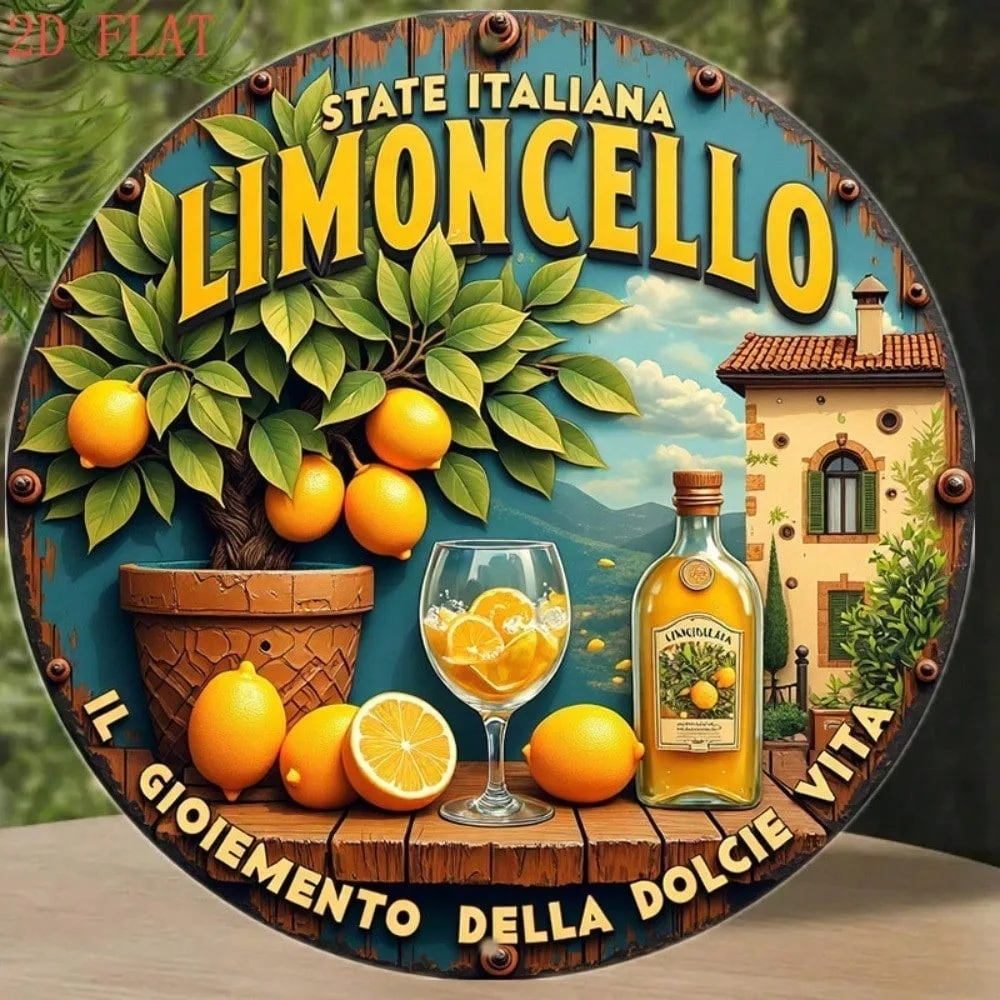 Limoncello Metal Sign Vintage Italian Tin Plaque Kitchen Bar Cafe Farmhouse Wall Decor