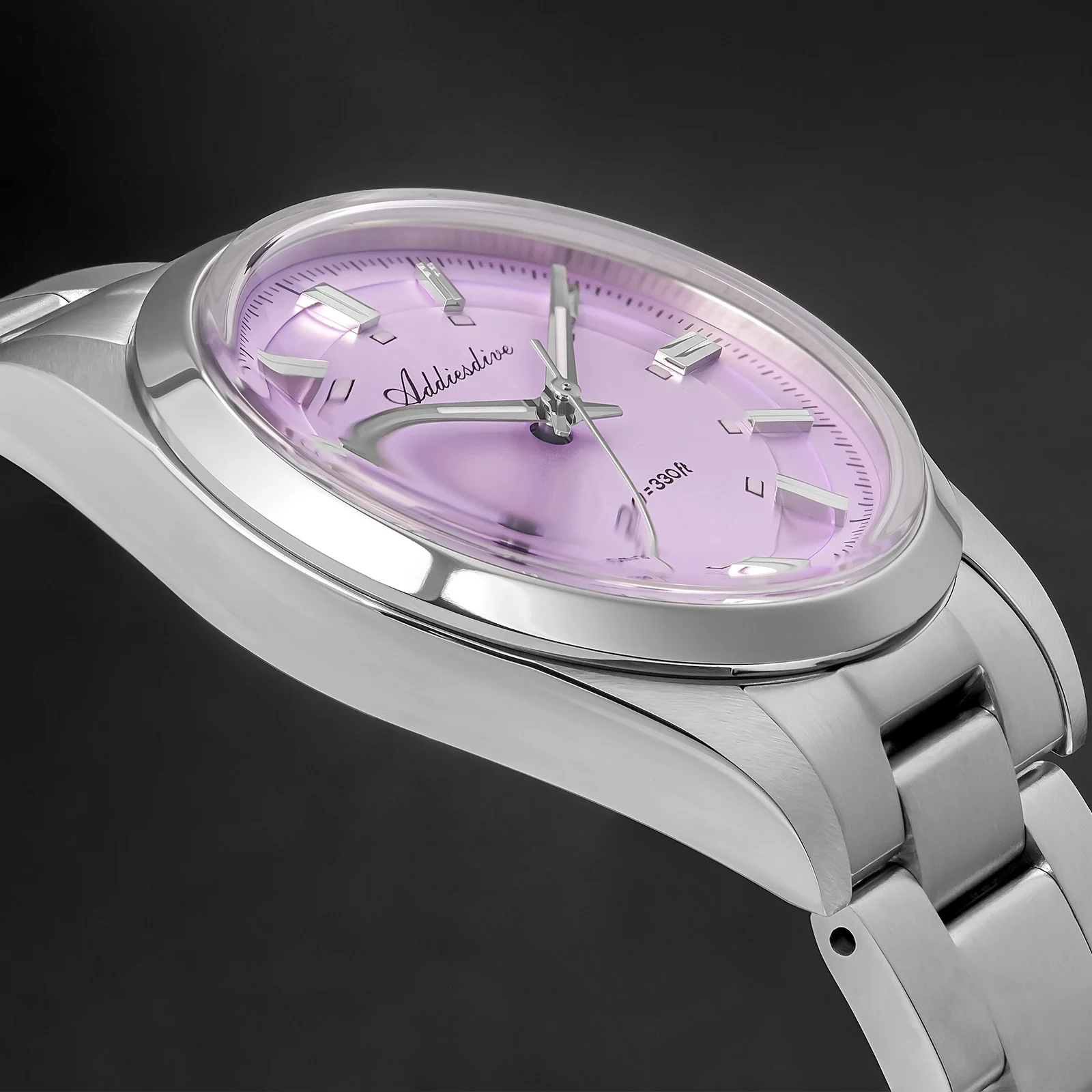 ADDIESDIVE montre à Quartz VH31 pour hommes en acier inoxydable 316L K1 verre minéral 100m montre-bracelet lumineuse étanche montres de luxe pour hommes