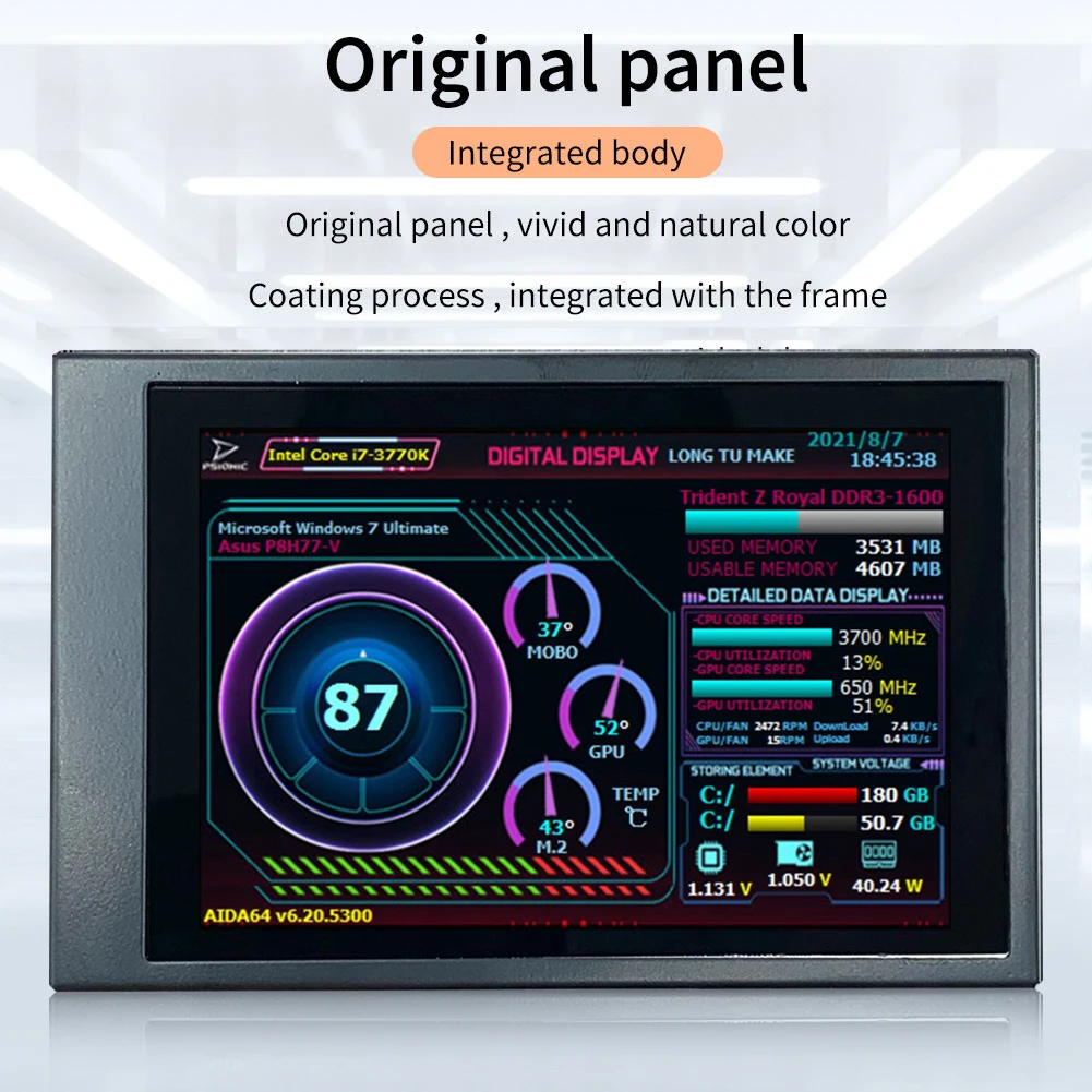 3.5Inch Screen Display LCD Monitor Driver Control Board AIDA64 Screen Auxiliary IPS H35PRO for Raspberry Pi Computer ITX PC Case