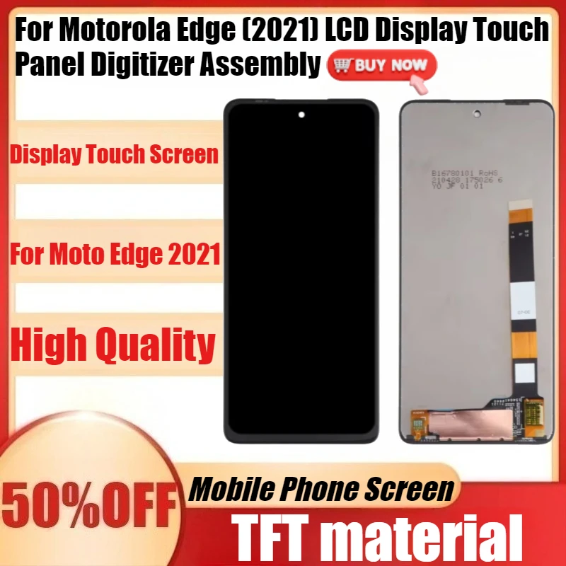 

New TFT Screen for Motorola Edge (2021) LCD Display Touch Panel Digitizer Assembly for Moto Edge 2021 Screen Replacement