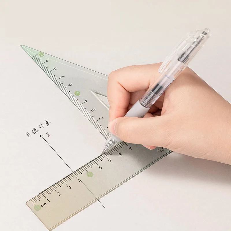 4 in 1 Cute Kawaii Gradient Ruler Set Multifunction Diy Drawing Rulers for Kids Students School Stationery 4pcs/set