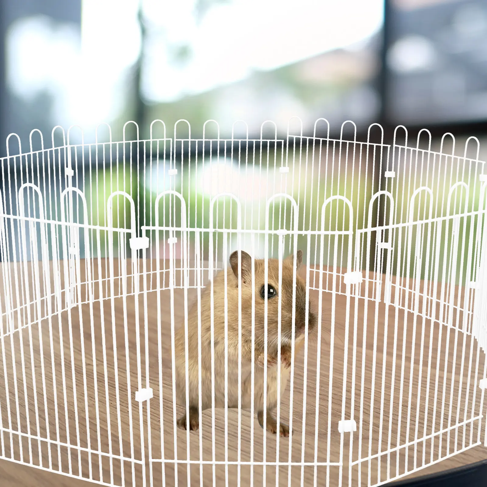 

12Pcs Modular Hamster Playpen Panels Connectable Small Pet Enclosure DIY Assembly Kit for Guinea Pigs Rabbits Ferrets Rodents