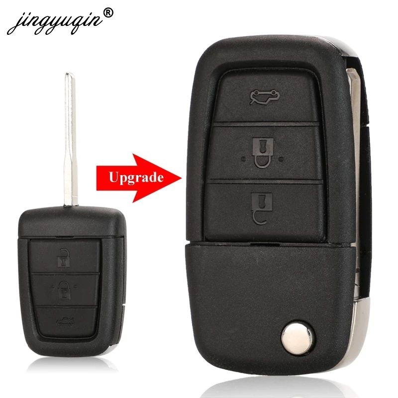 jingyuqin Modified Flip Remote Key Fob Case Shell for Chevrolet Caprice for Holden Commodore VE With 3 + Panic Key 4 Buttons