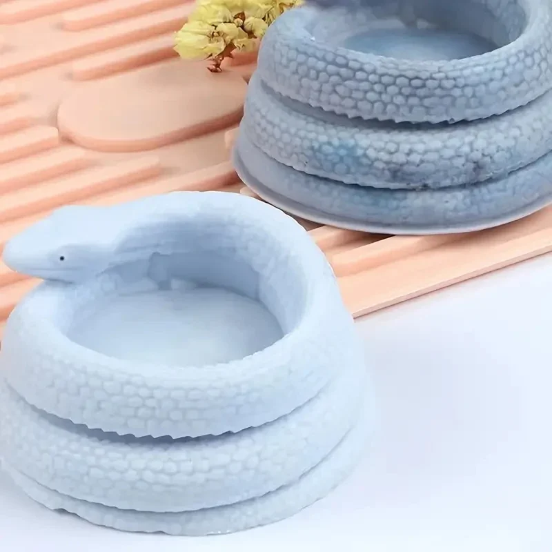 Stampo per serpente 3D fai-da-te, stampi per candele in silicone a forma di serpente Stampi per colata in resina, Stampo per animali per rettili