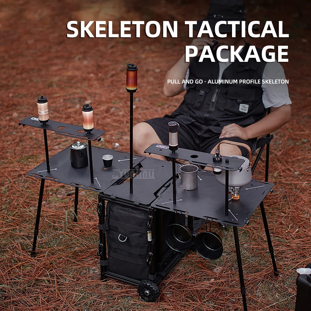 Camping Cooking Table Foldable - Sac à dos tactique avec table