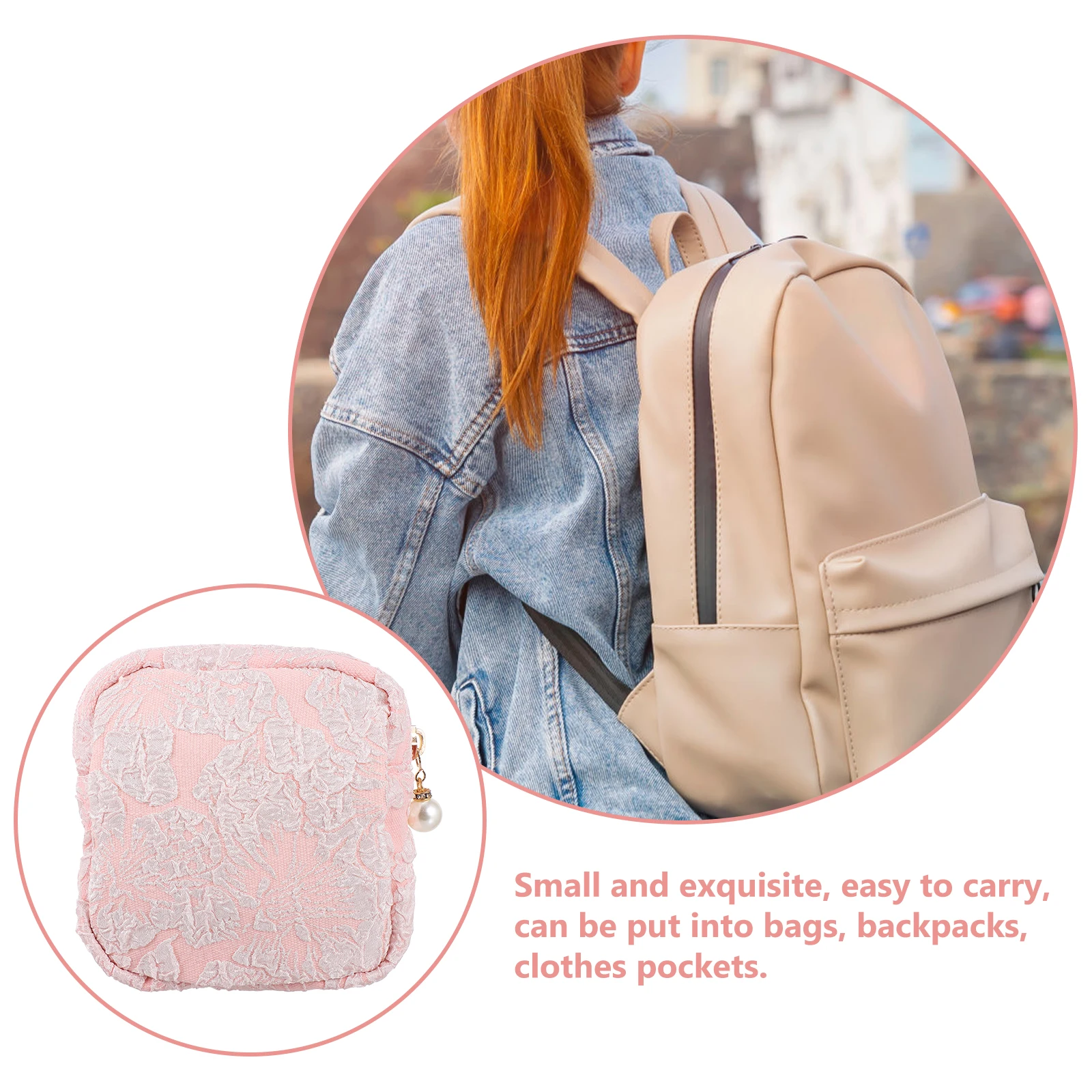 

Exquisite Sanitary Napkin Storage Bag Multi-Function Zipper Period Pouch Portable Bag For Women Delicate Makeup