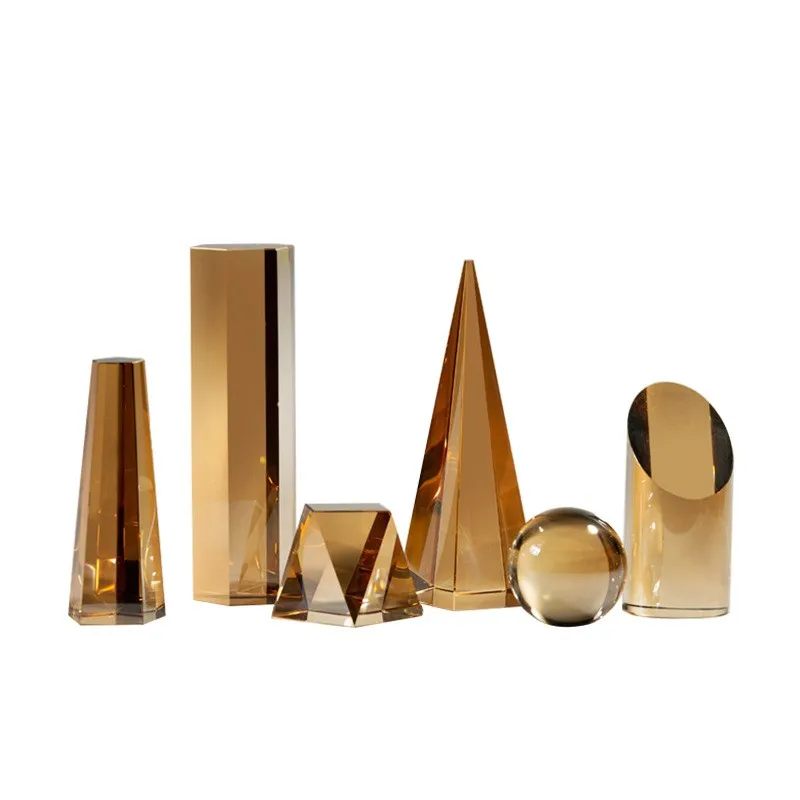 Luxury home decoration project star planet shape ornament crystal handicraft desktop ornament