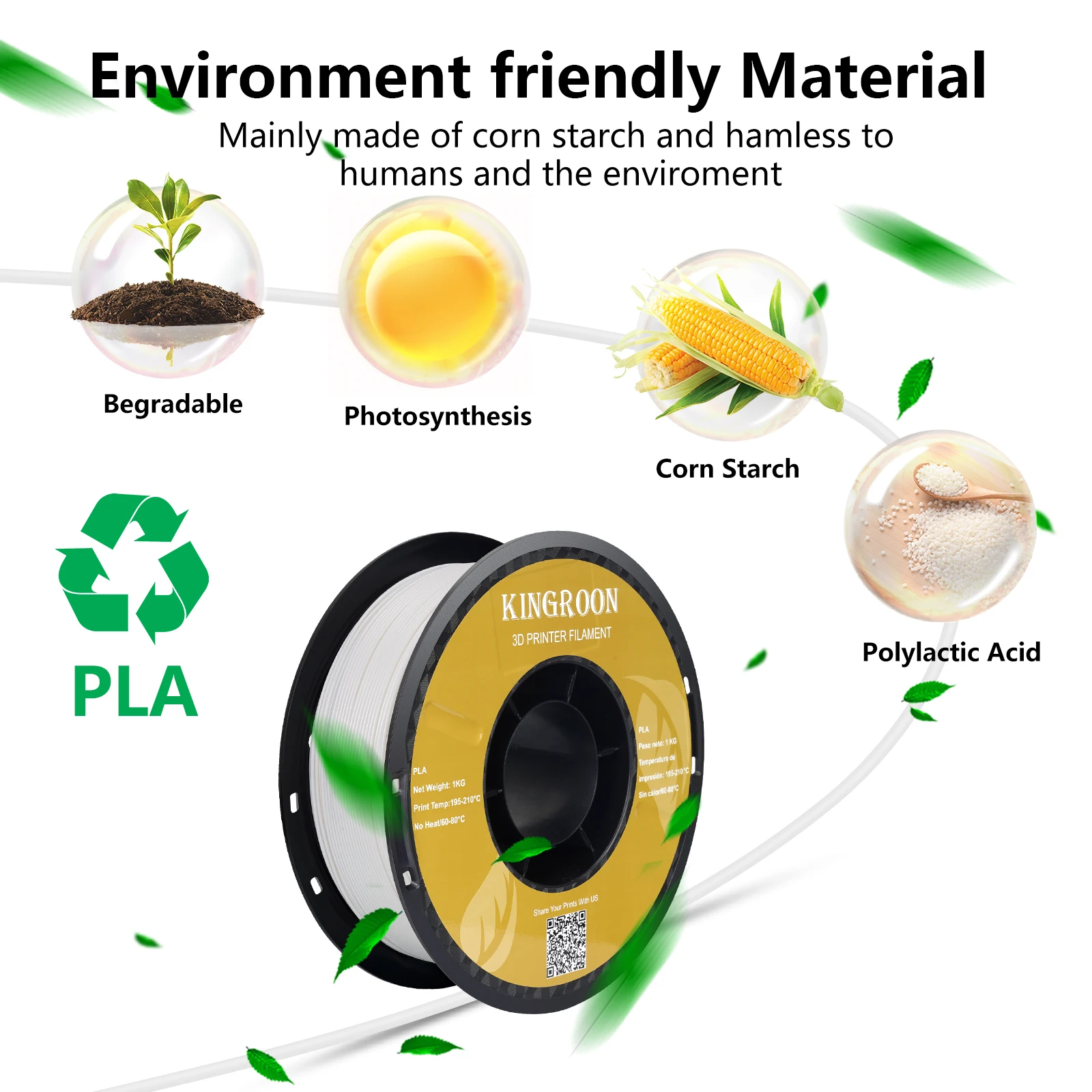 1kg PLA PETG TPU Filament 1.75mm For 3D Printer,95A TPU 2.2LBS 3D Printing Plastic Material Eco Friendly Tangle-Free Fast ship